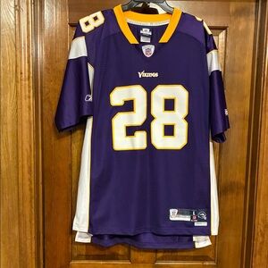 Large Reebok NFL Adrian Peterson Vikings #28 Football Jersey